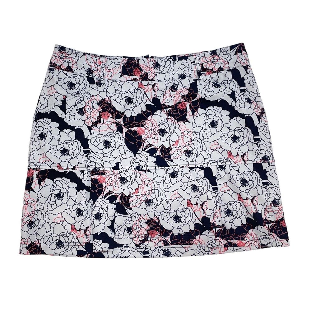 Sport Haley Skort Skirt Size‎ 8 Blue Pink Floral Mini Golf Tennis Athleisure